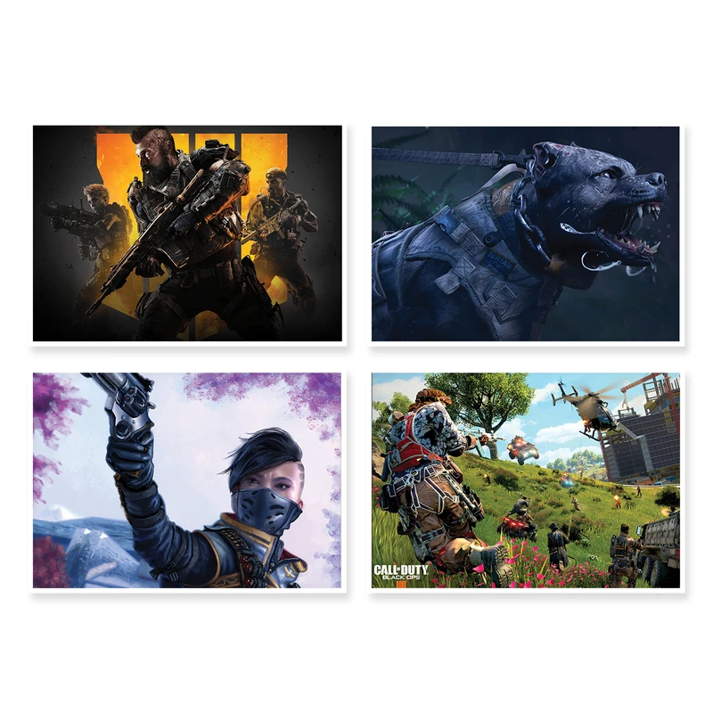 پوستر طرح COD Black ops 4 کد A-1625 مجموعه 4 عددی