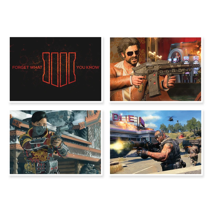 پوستر طرح COD Black ops 4 کد A-1630 مجموعه 4 عددی