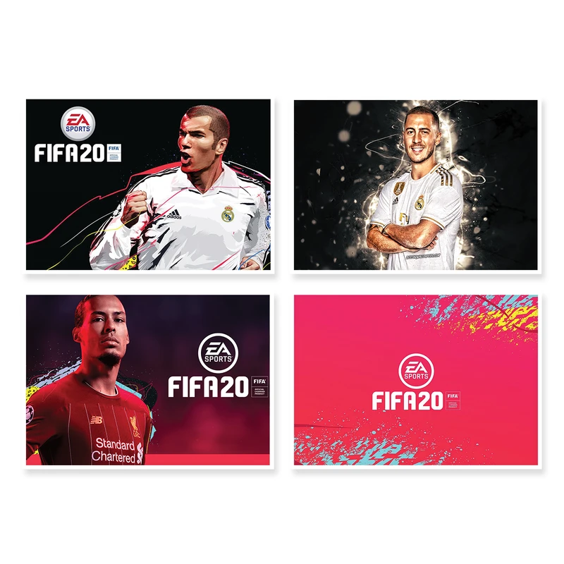 پوستر طرح fifa 20 کد A-1632 مجموعه 4 عددی