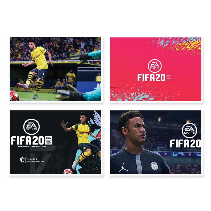 پوستر طرح fifa 20 کد A-1634 مجموعه 4 عددی