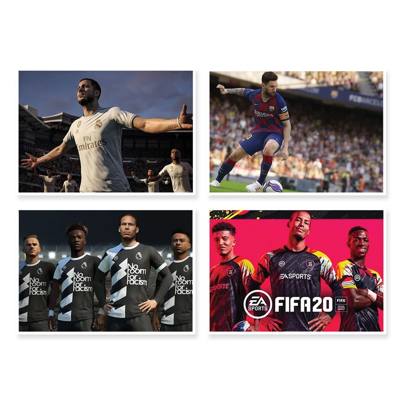 پوستر طرح fifa 20 کد A-1636 مجموعه 4 عددی