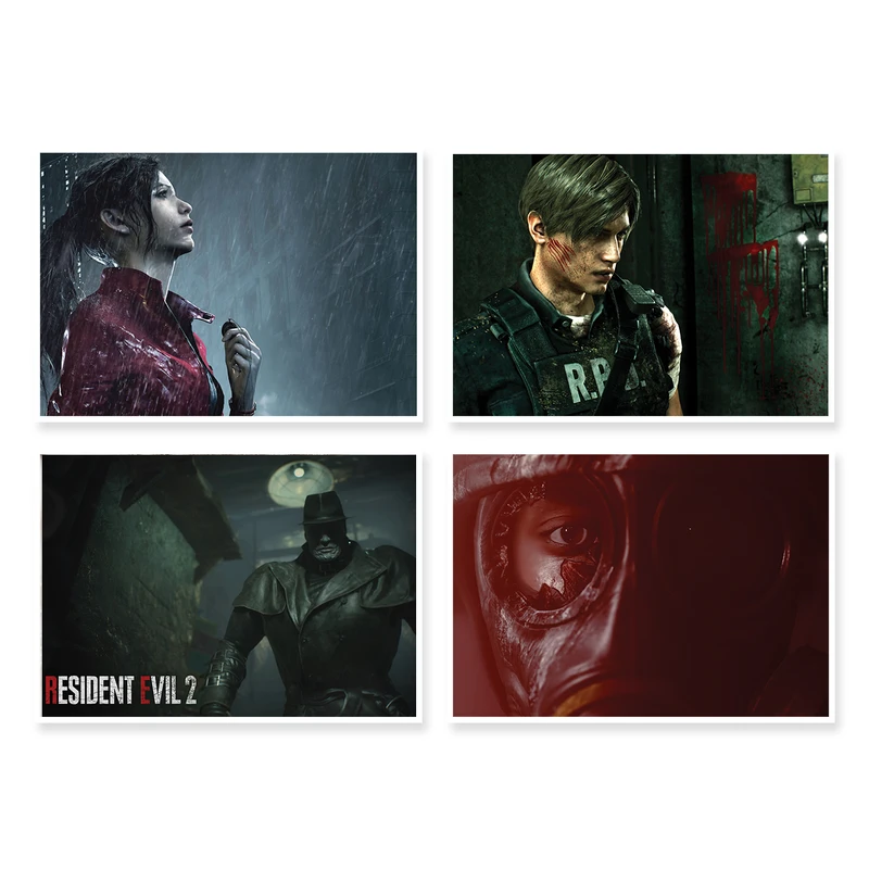 پوستر طرح Resident Evil 2 کد A-1639 مجموعه 4 عددی