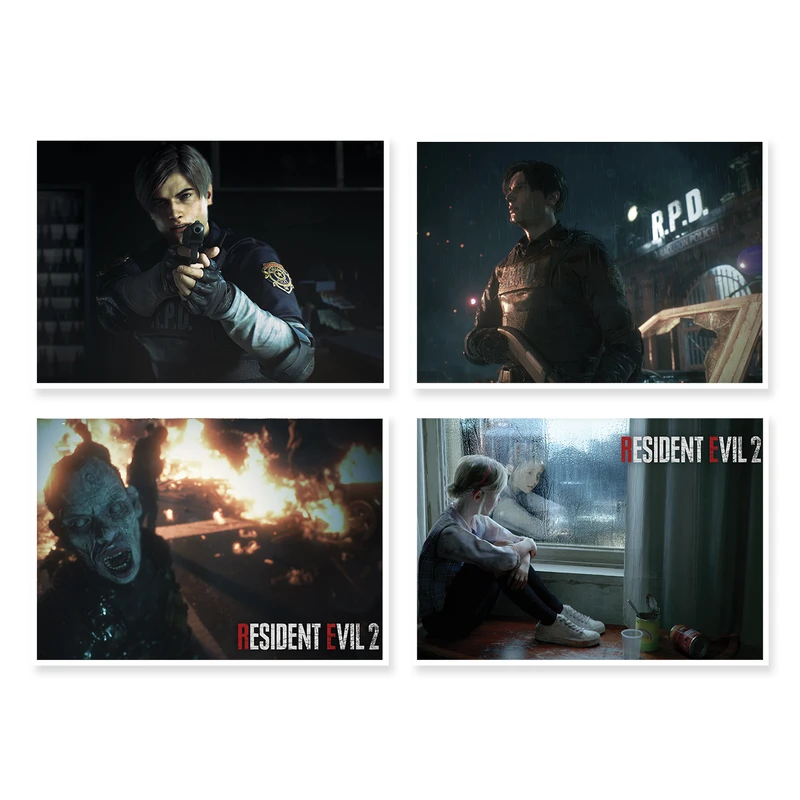 پوستر طرح Resident Evil 2 کد A-1640 مجموعه 4 عددی