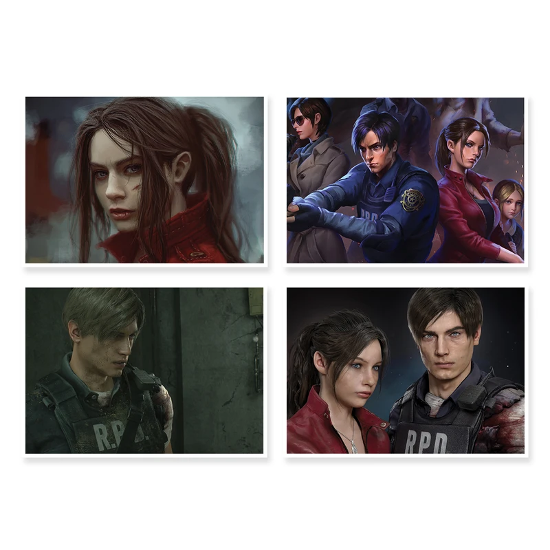 پوستر طرح Resident Evil 2 کد A-1643 مجموعه 4 عددی