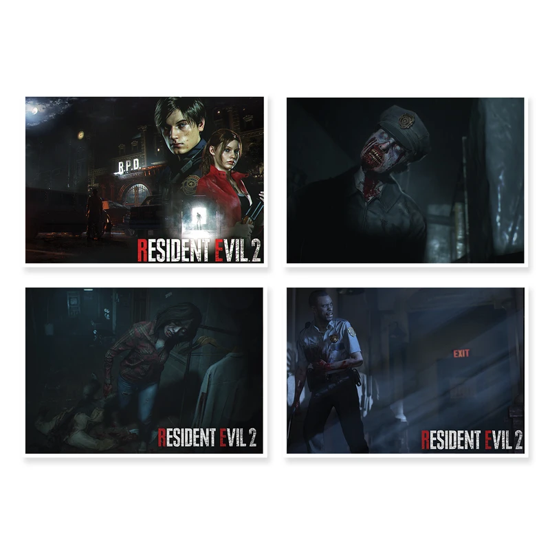 پوستر طرح Resident Evil 2 کد A-1645 مجموعه 4 عددی