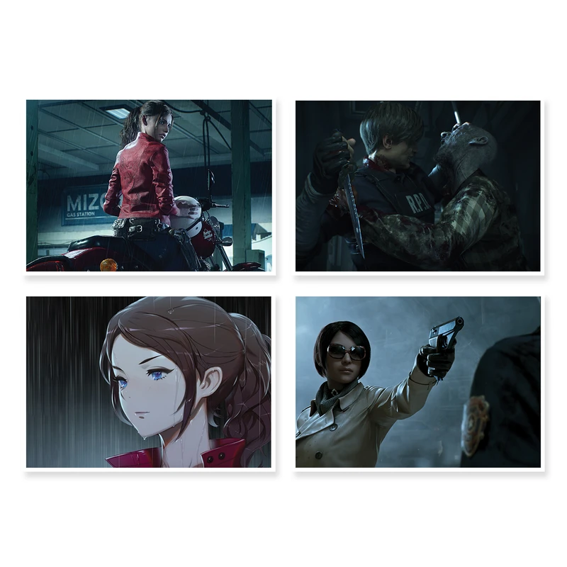 پوستر طرح Resident Evil 2 کد A-1647 مجموعه 4 عددی