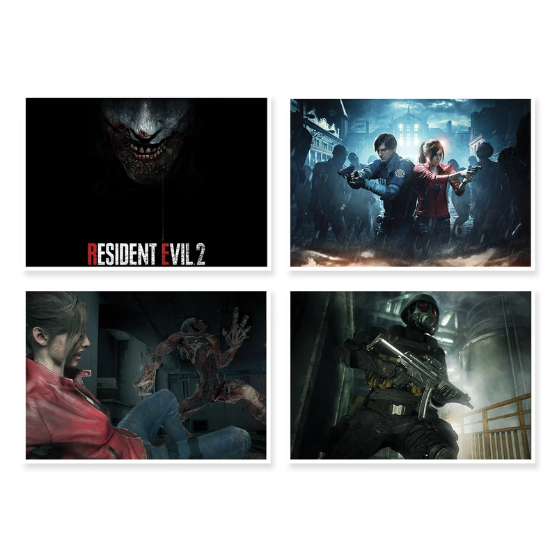 پوستر طرح Resident Evil 2 کد A-1649 مجموعه 4 عددی