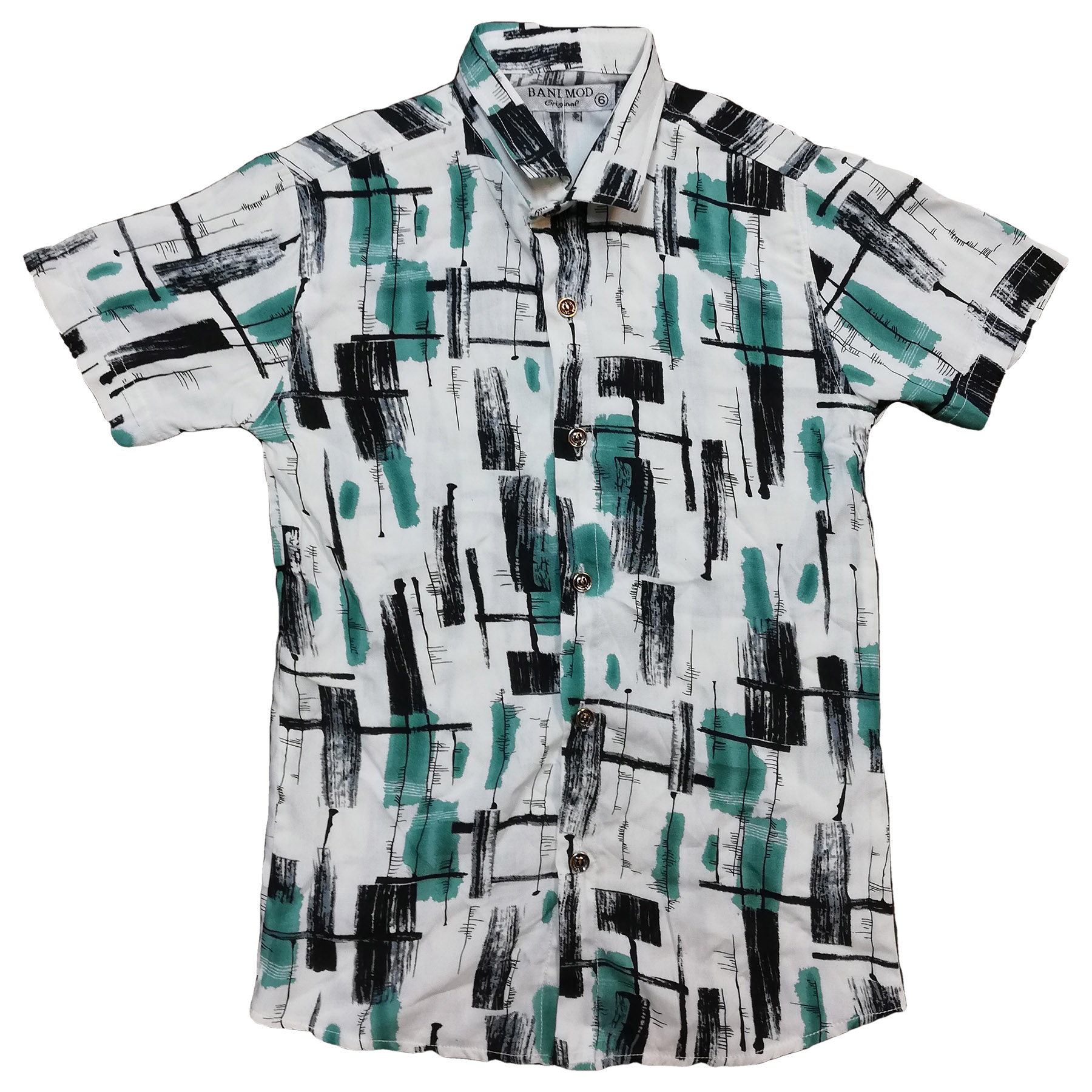 پیراهن پسرانه طرح هاوایی کد 00330988