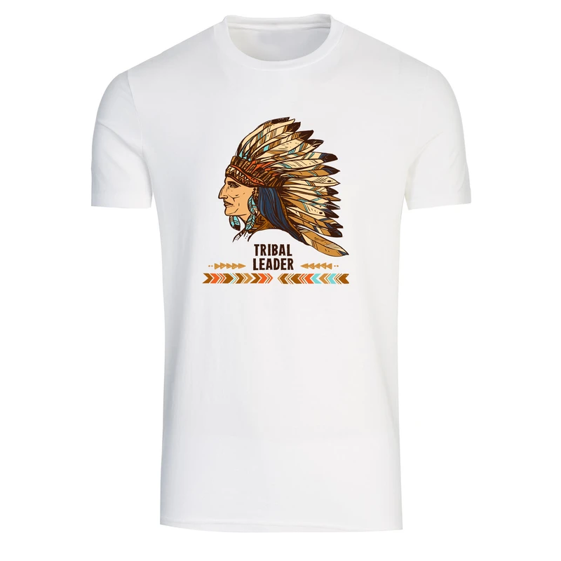 تیشرت آستین کوتاه مردانه طرح اپاچی سرخپوست کد T 39