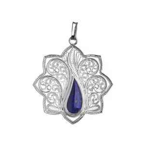 آویز گردنبند نقره زنانه دگرمان مدل شمسه کد RBZ99-1001