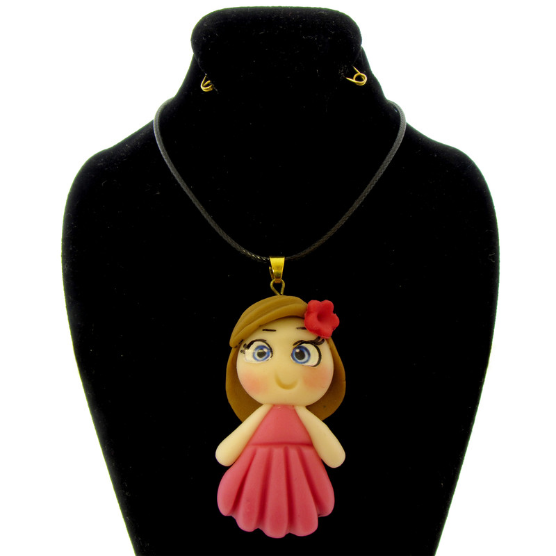 گردنبند دخترانه طرح دختر کد 094