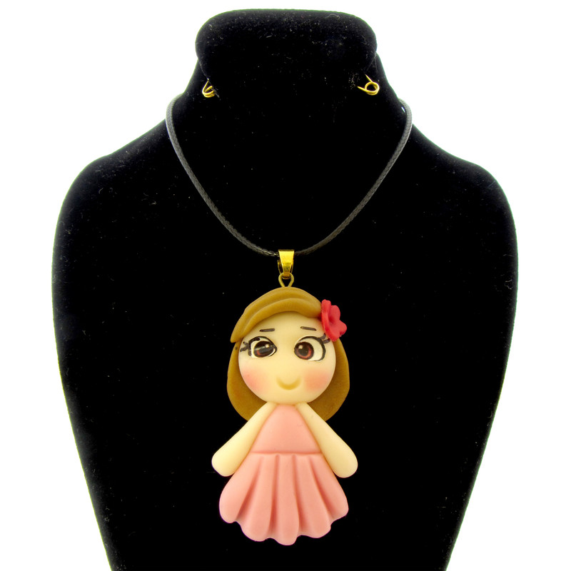 گردنبند دخترانه طرح دختر کد 094