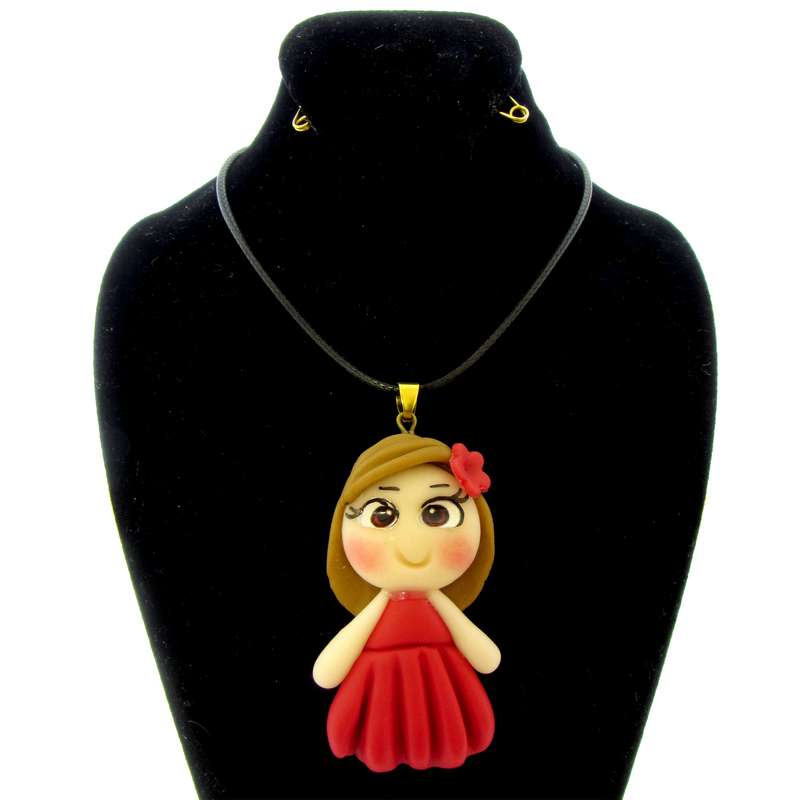 گردنبند دخترانه طرح دختر کد 094