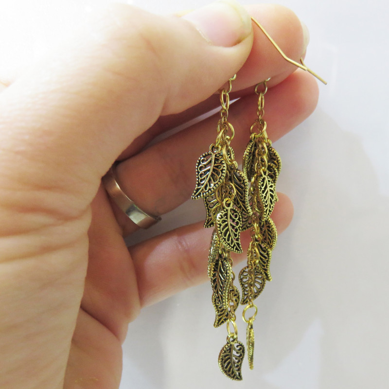 گوشواره زنانه طرح برگ کد 01