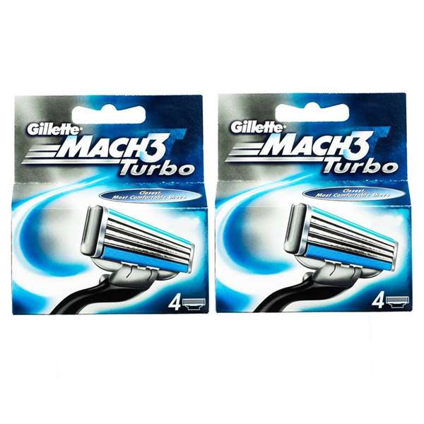 تیغ یدک ژیلت مدل Mach 3 Turbo مجموعه ۲ عددی تیغ یدک ژیلت مدل Mach 3 Turbo مجموعه ۲ عددی