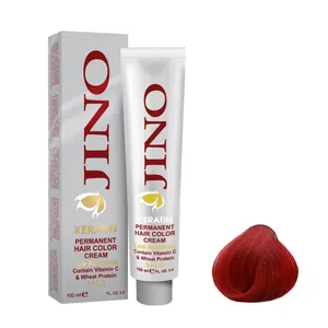 رنگ مو ژینو سری Fire Red شماره 6.66 حجم 100 میلی لیتر رنگ بلوند قرمز آتشی تیره