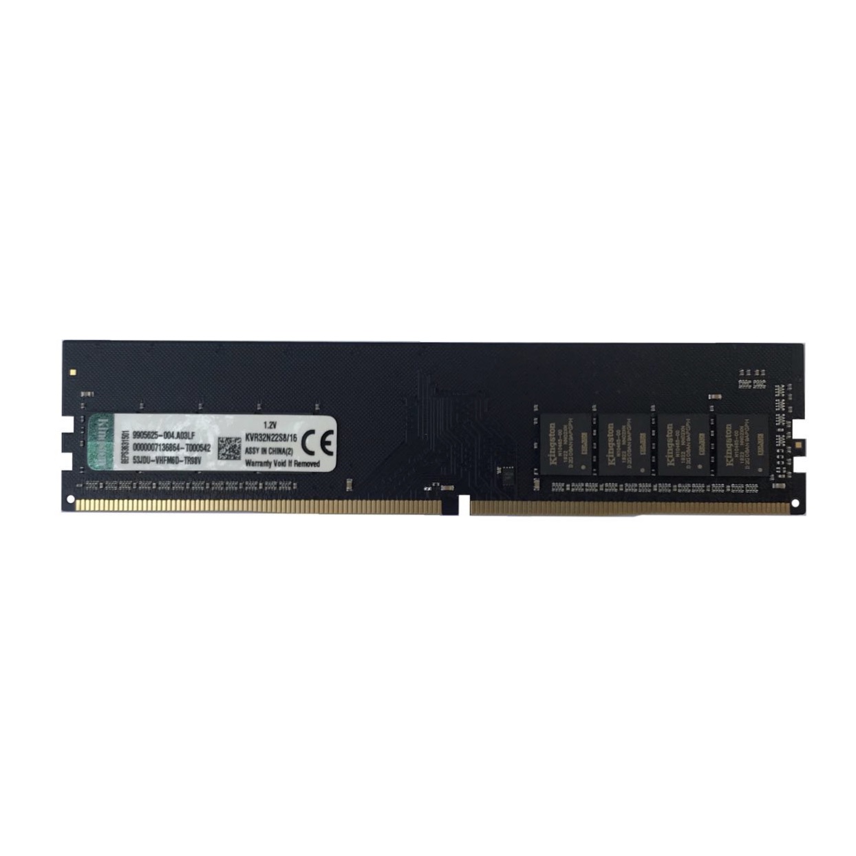 رم دسکتاپ  DDR4 تک کاناله 3200 مگاهرتز cl22 کینگستون مدل kvr ظرفیت 16 گیگابایت