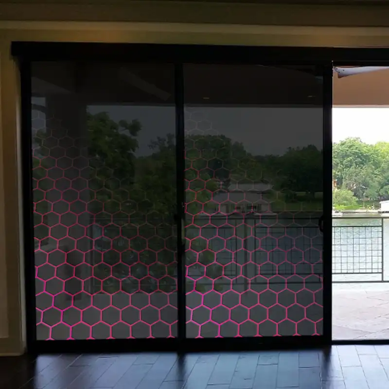 استیکر شیشه مدل شش ضلعی