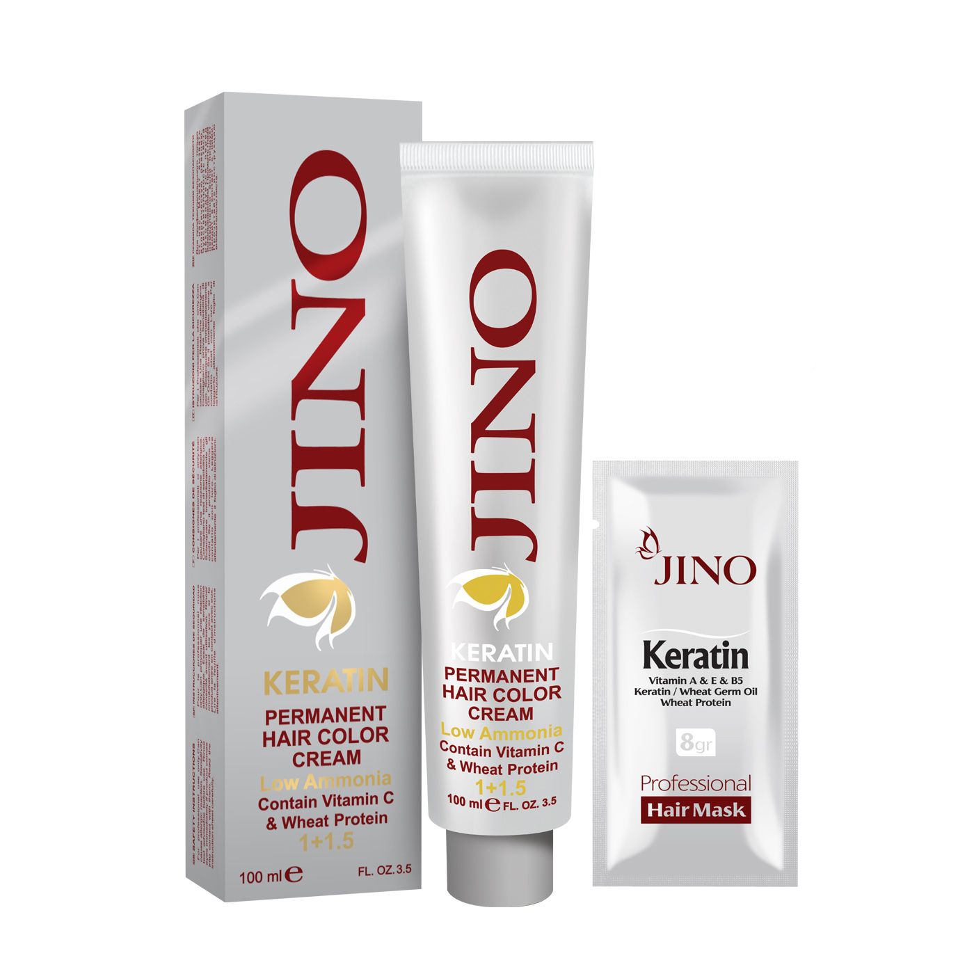 رنگ مو ژینو سری Fashion شماره F26 حجم 100 میلی لیتر رنگ تمشکی - - 2