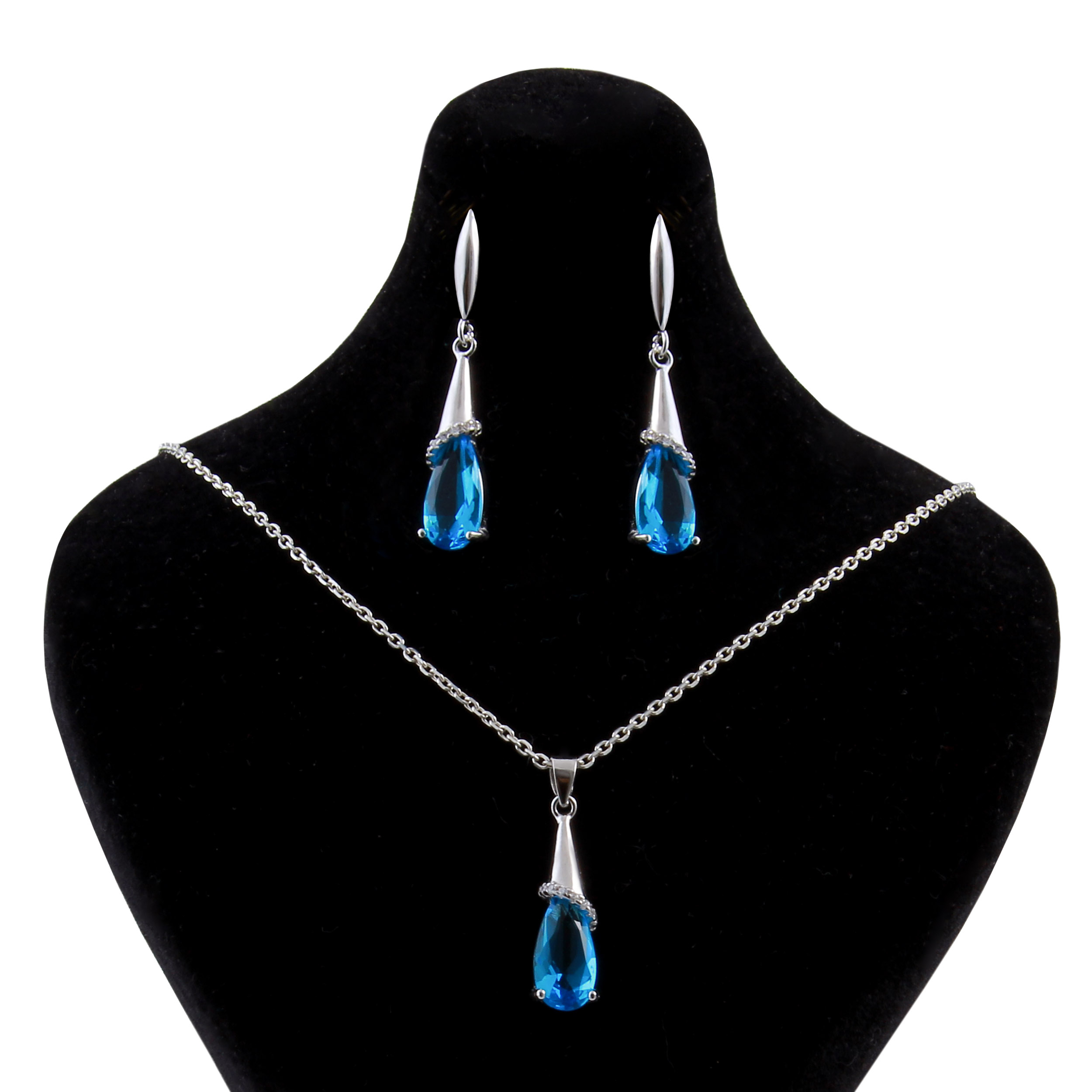    نیم ست نقره زنانه بازرگانی میلادی کد NTR_057