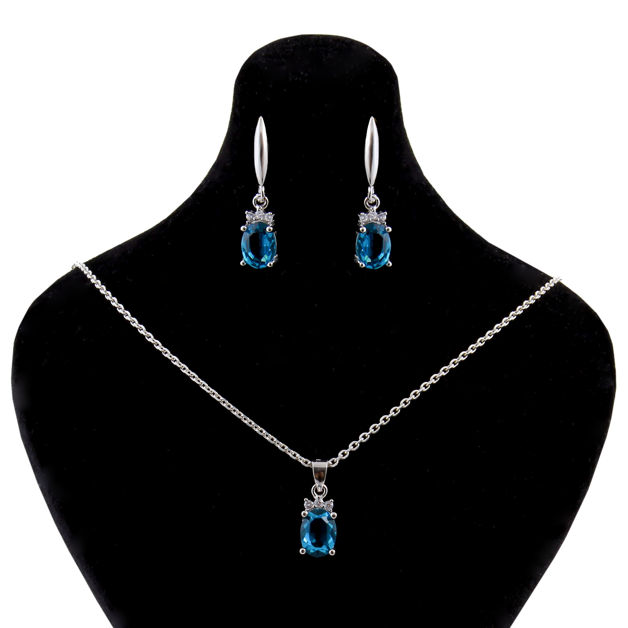    نیم ست نقره زنانه بازرگانی میلادی کد NTR_058