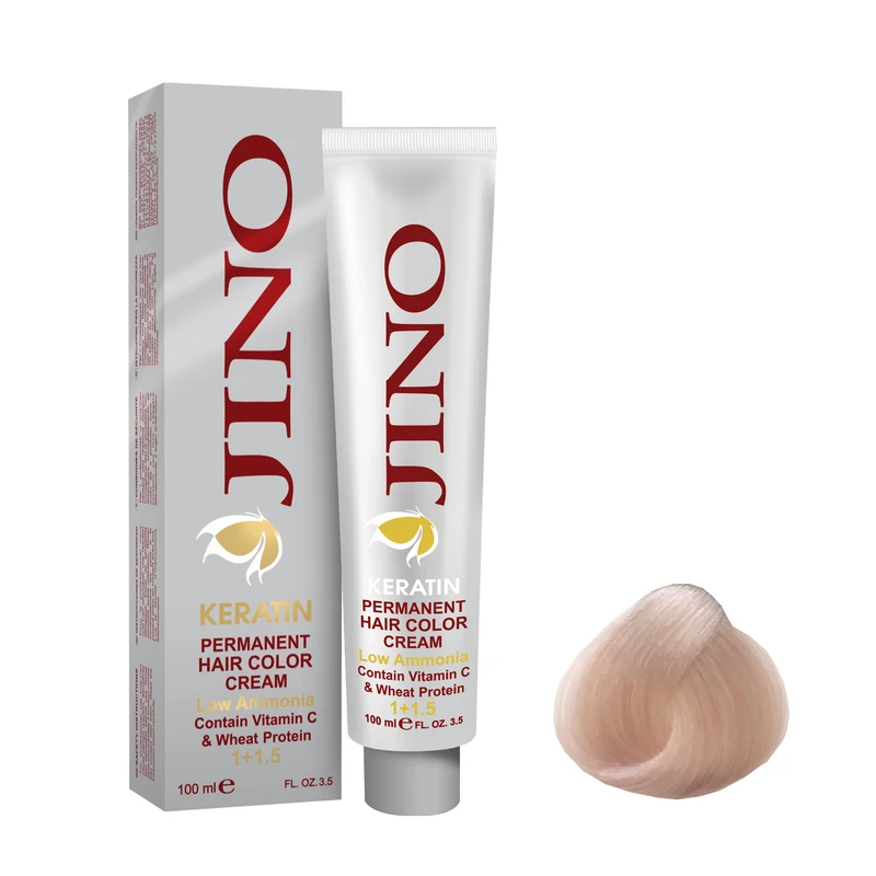 رنگ مو ژینو سری Lighteners شماره 1-12 حجم 100 میلی لیتر رنگ روشن کننده بلوند دودی