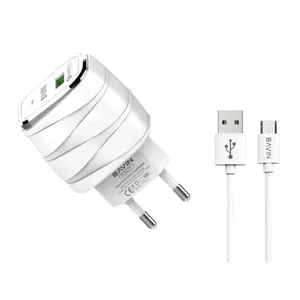 شارژر دیواری باوین مدل PC527Y به همراه کابل تبدیل microUSB