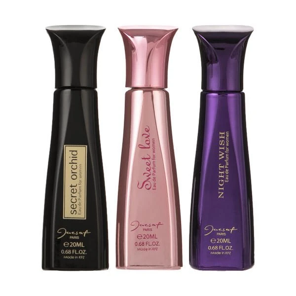 عطر جیبی زنانه ژک ساف مدل J05 حجم 20 میلی لیتر مجموعه 3 عددی