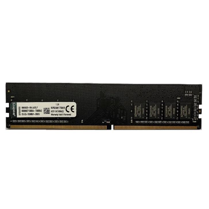 رم دسکتاپ DDR4 تک کاناله 2400 مگاهرتز cl17 کینگستون مدل kvr ظرفیت 8 گیگابایت 