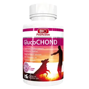 قرص تقویتی سگ و گربه بایو پت اکتیو مدل Gluco Chond کد 1020 وزن 90 گرم بسته 60 عددی