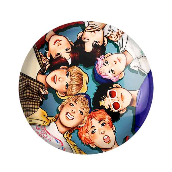  پیکسل خندالو طرح گروه موسیقی BTS کد 2519