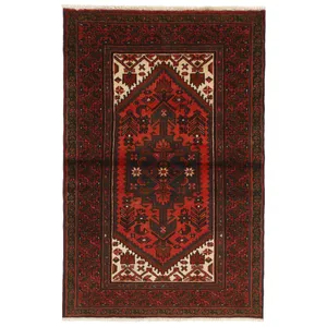 فرش دستبافت یک و نیم متری مدل همدان کد 452395