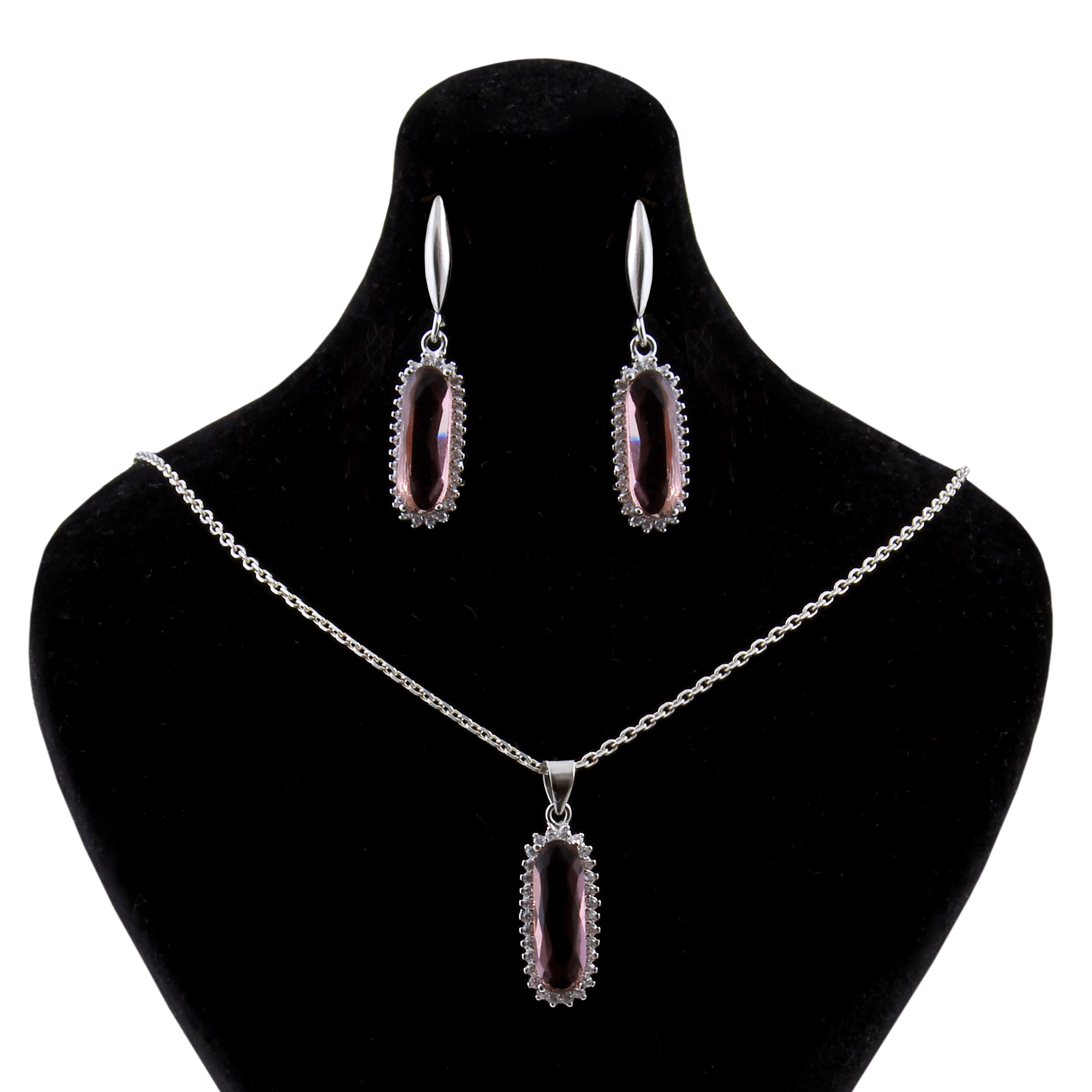 نیم ست نقره زنانه بازرگانی میلادی کد NTR_060