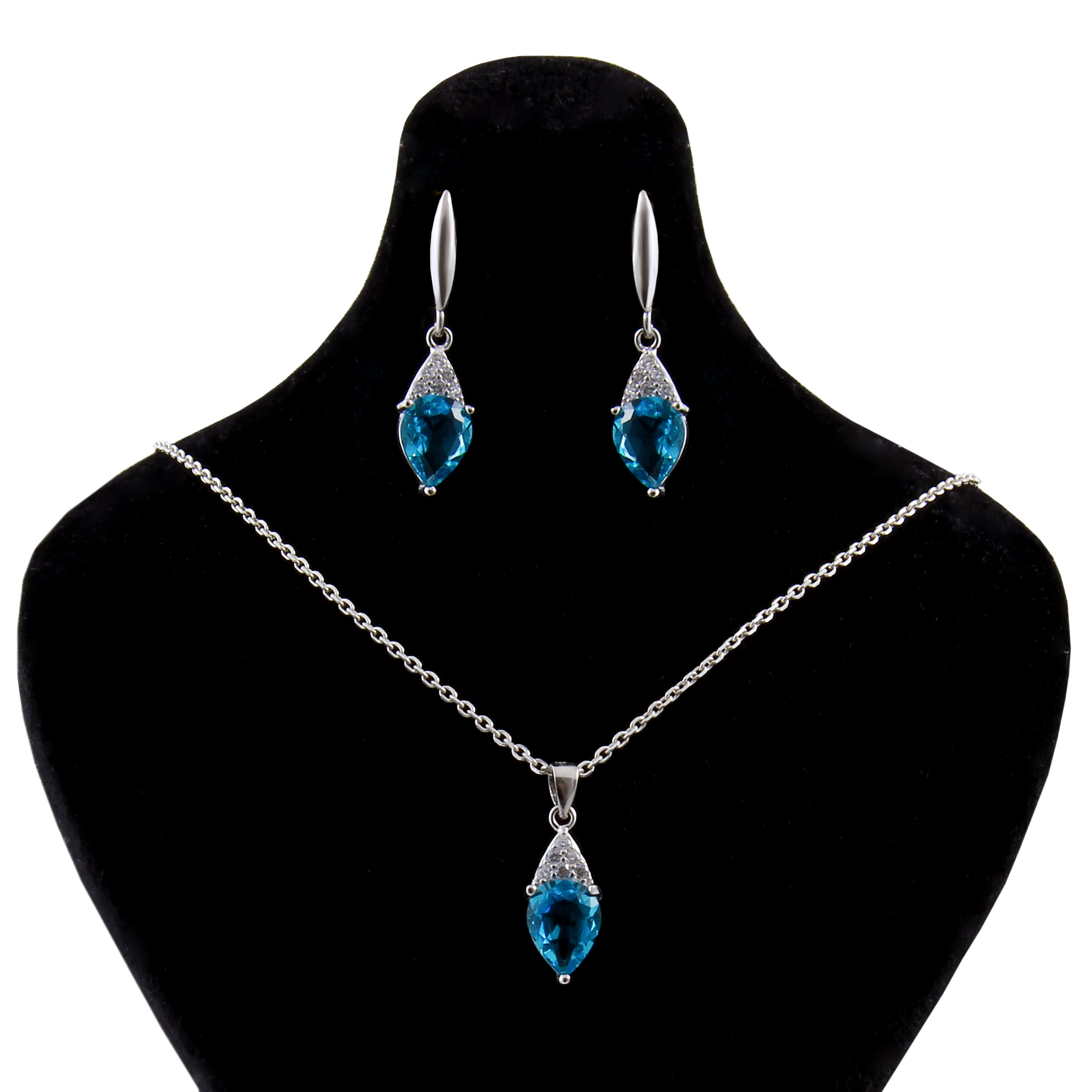    نیم ست نقره زنانه بازرگانی میلادی کد NTR_061