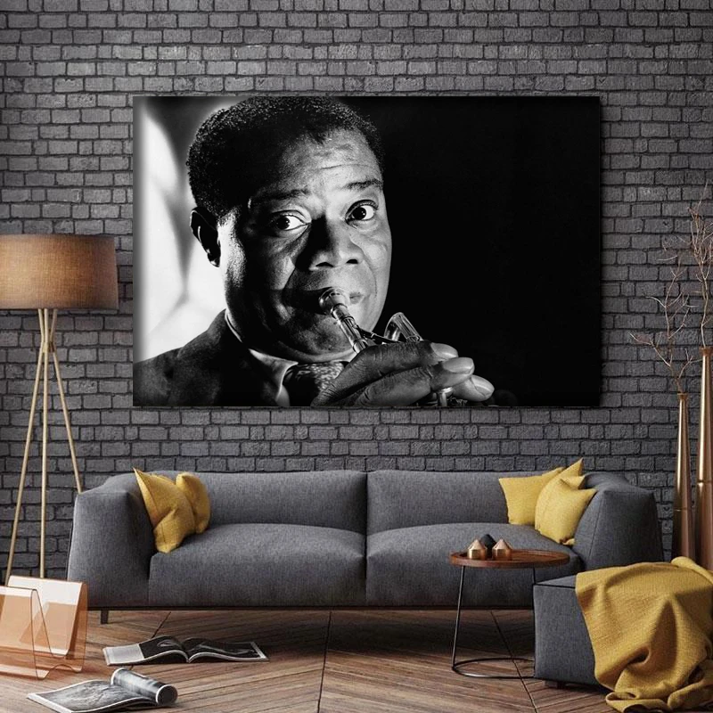تابلو شاسی طرح بزرگان موسیقی جهان مدل Louis Armstrong کد A55