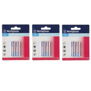 Westinghouse Super Heavy Duty R6P UM3 AA Battery Pack of 6