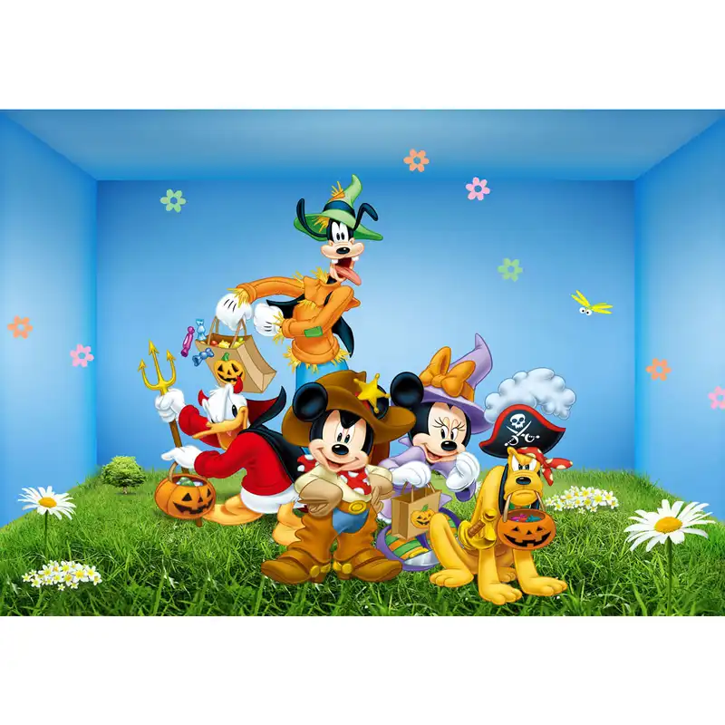 پوستر دیواری اتاق کودک طرح میکی و دوستان کد pk147
