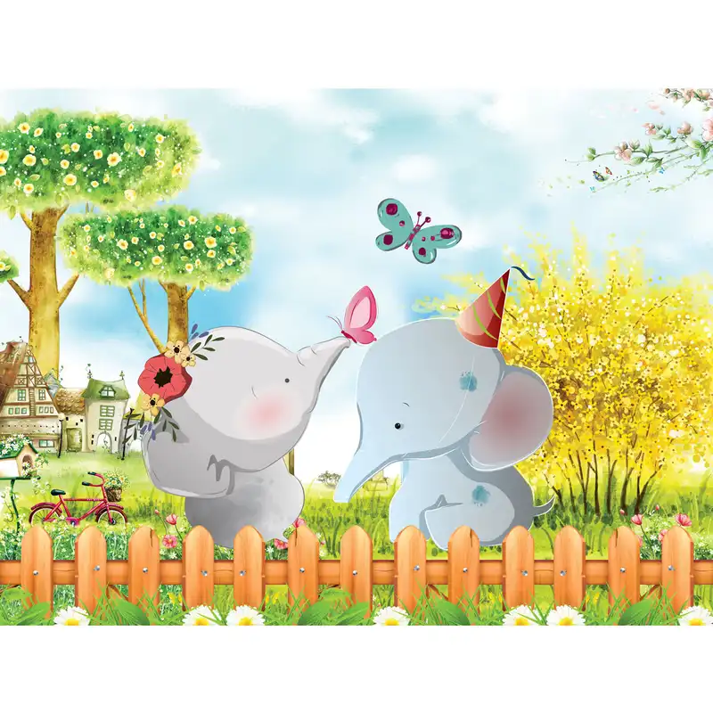 پوستر دیواری اتاق کودک طرح فیل کوچولوها کد pk148