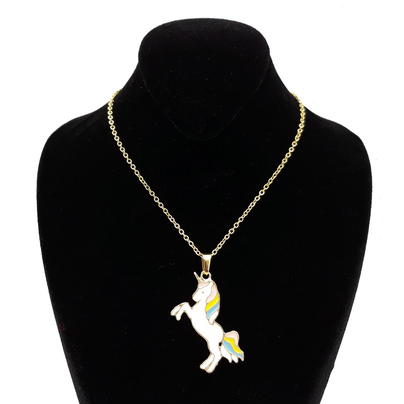 گردنبند دخترانه طرح تک شاخ کد 800 گردنبند دخترانه طرح تک شاخ کد 800