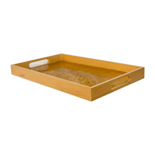 سینی چوبی مدل بته جقه کد T01
