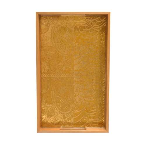 سینی چوبی مدل بته جقه کد T01