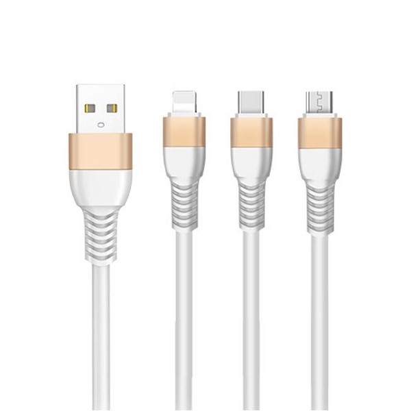 کابل تبدیل USB به لایتنینگ/microUSB/USB_C جوی روم مدل JR-S318  طول 1.5 متر