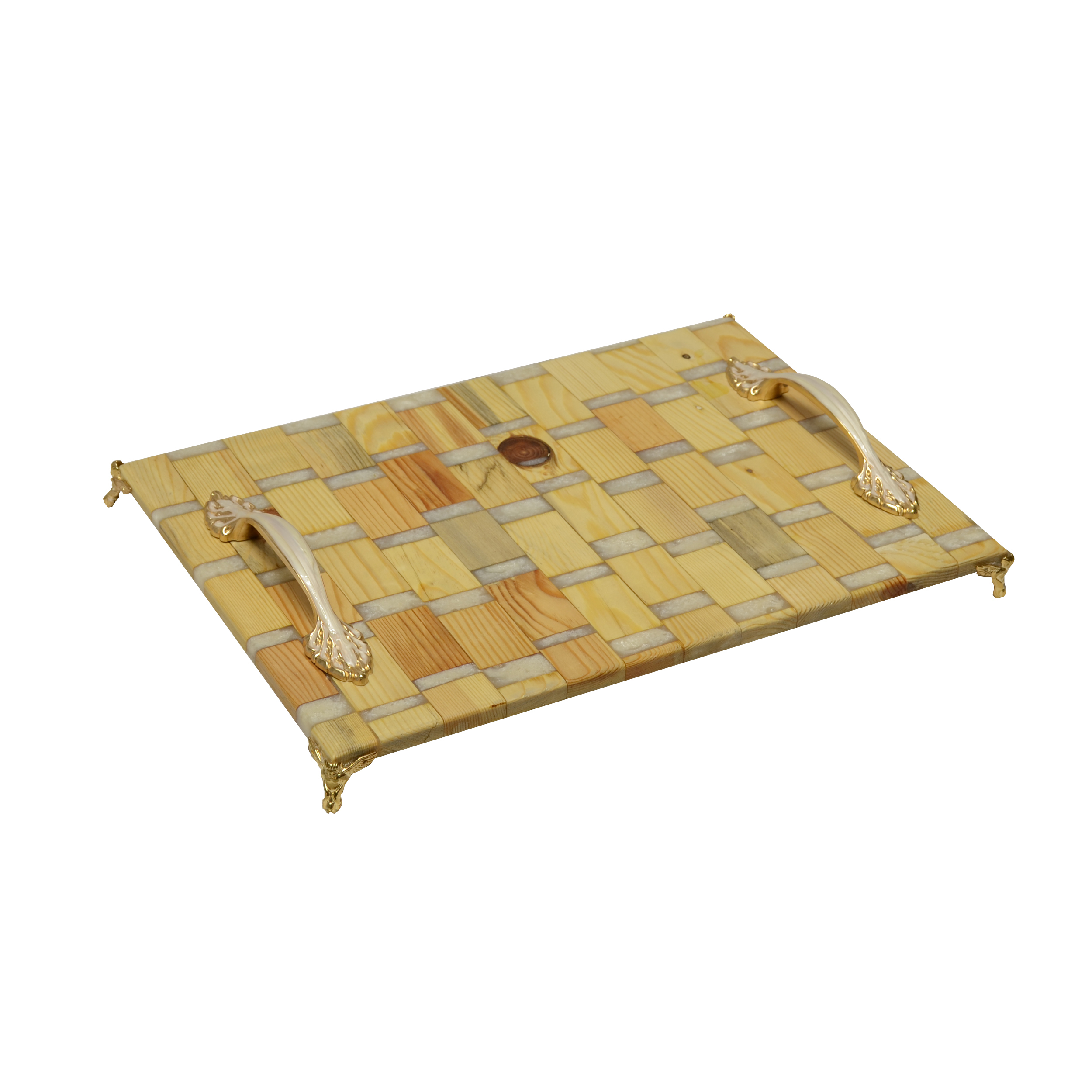 ست 7 تکه سینی و پیش دستی چوبی مدل هفت سین  