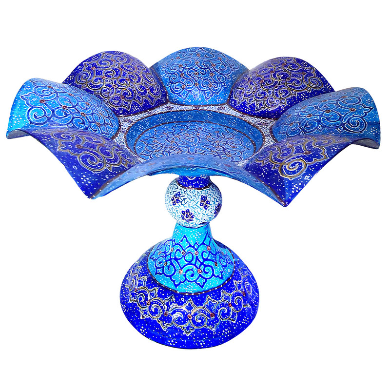 شیرینی خوری میناکاری آسمانی مدل M-Conf1-Golbarg25X18