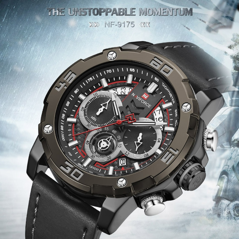 ساعت مچی عقربه ای مردانه نیوی فورس مدل NF9175 BBB ساعت مچی عقربه ای مردانه نیوی فورس مدل NF9175 BBB