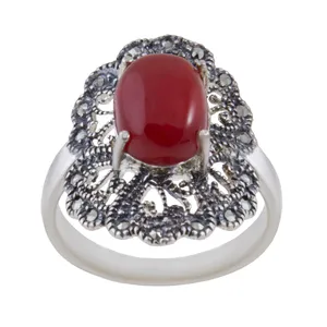 انگشتر نقره زنانه بازرگانی میلادی کد AW_243