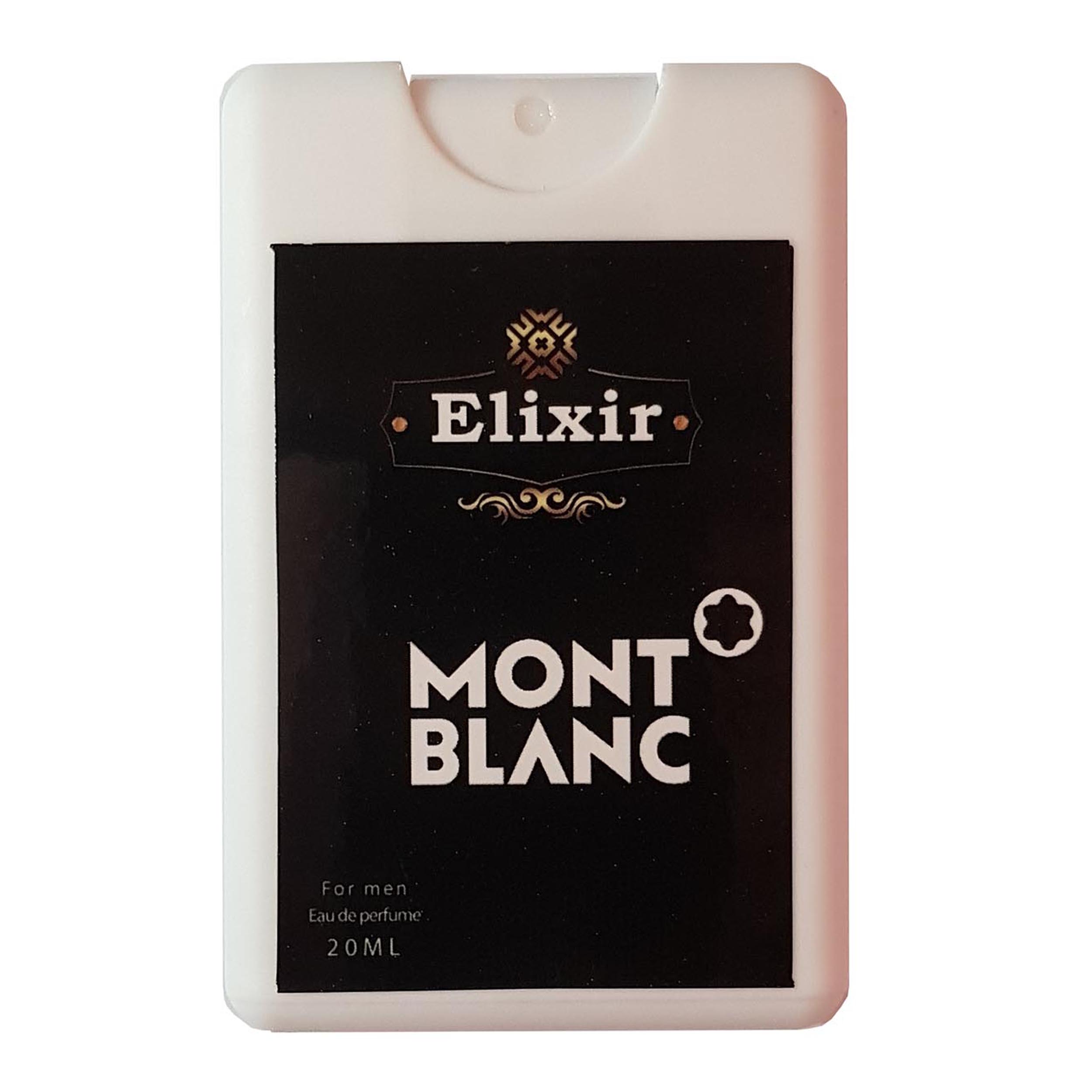عطر جیبی مردانه الیکسیر مدل Mont black حجم 20 میلی لیتر
