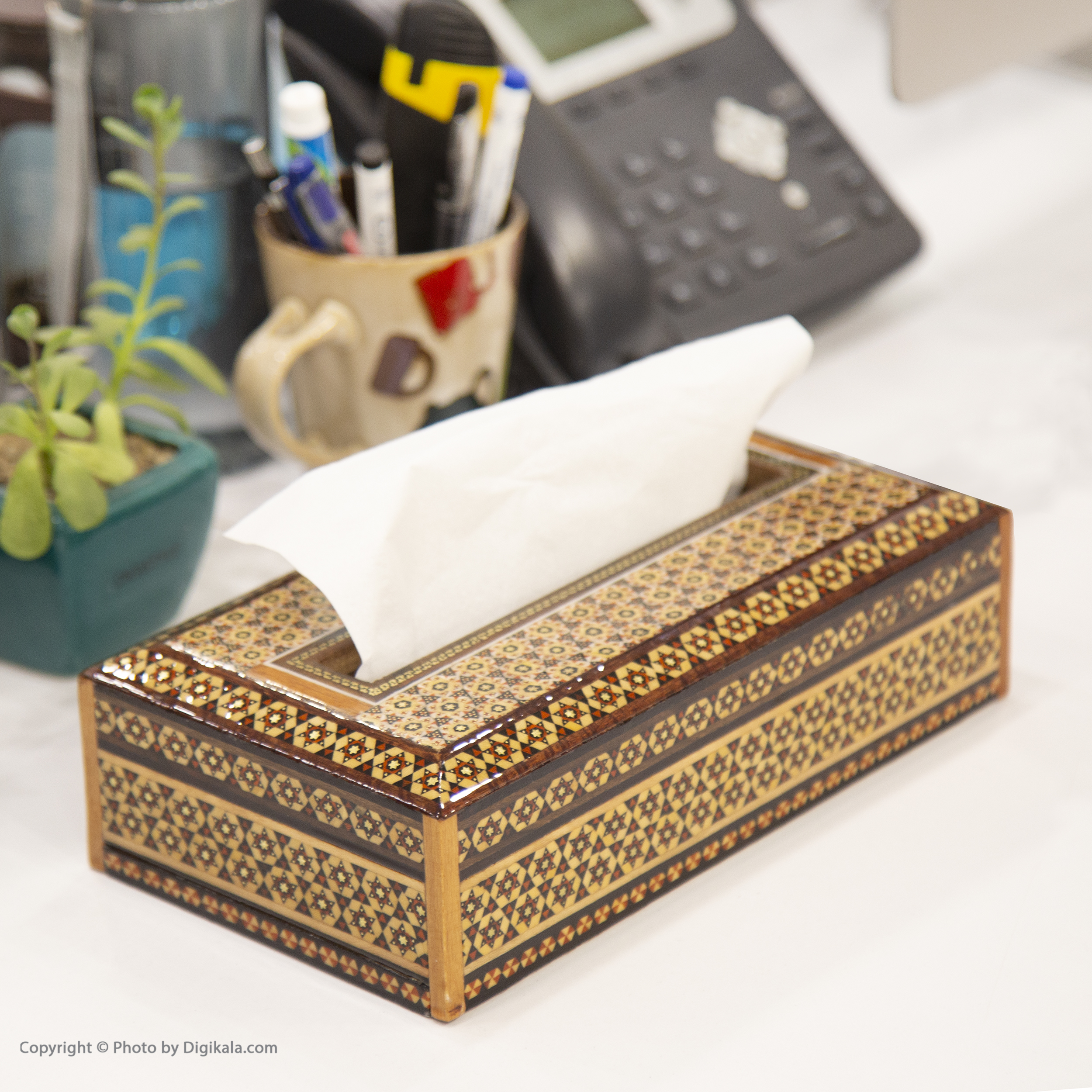 Inlay handicraft tissue box, 1139 Model