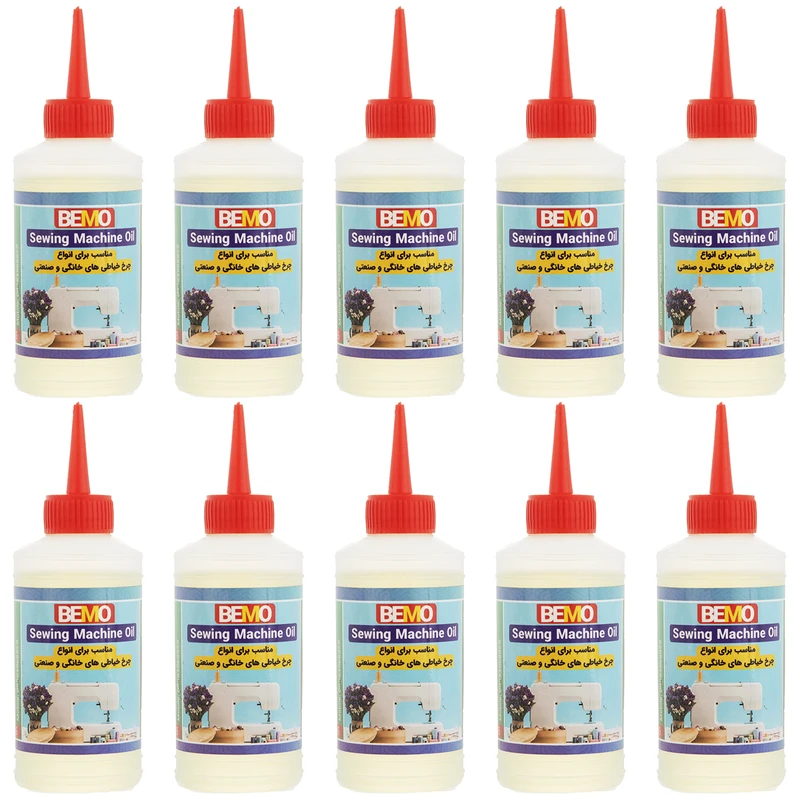  روغن چرخ خیاطی بمو مدل 3200 حجم 80 میلی لیتر بسته 10 عددی