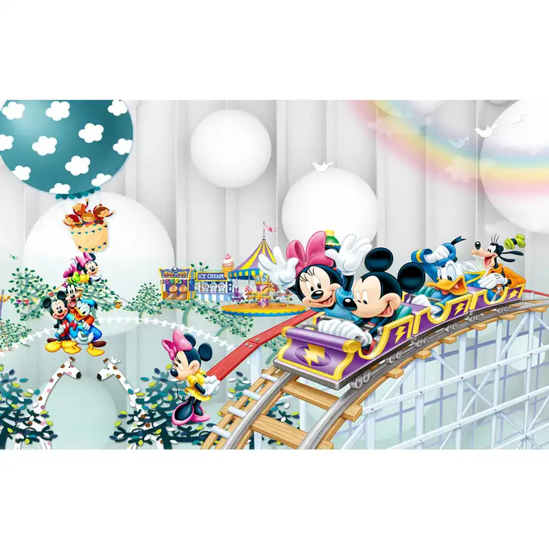 پوستر دیواری اتاق کودک طرح میکی موس و مینی موس کد pk155